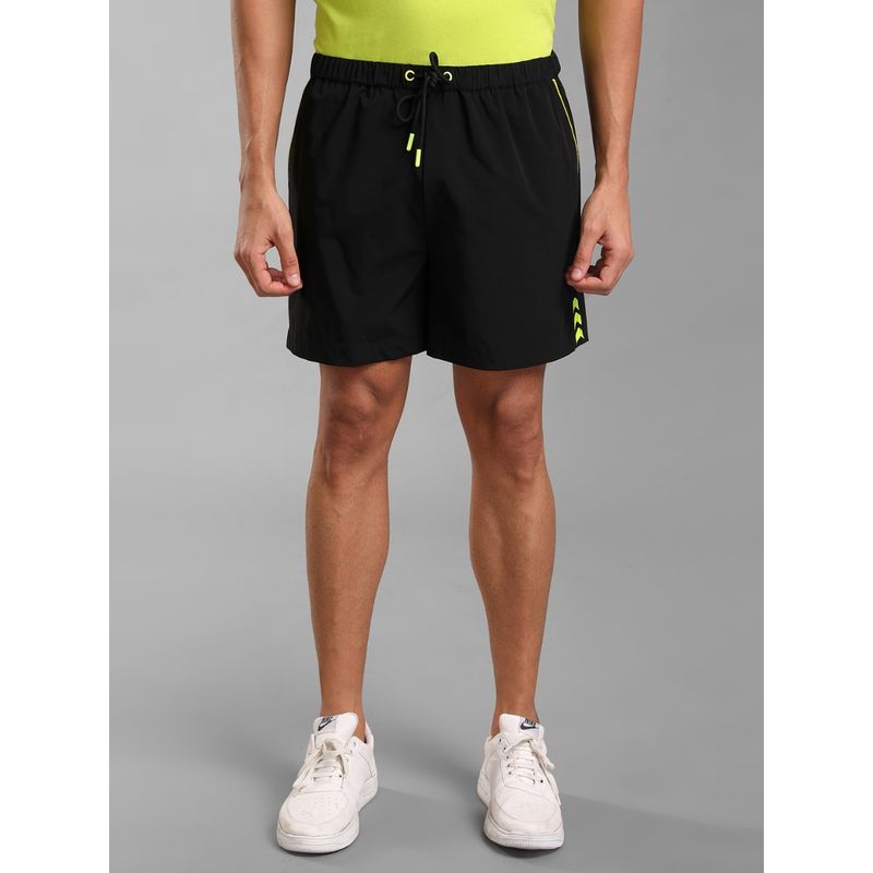 KAZO Woven Shorts With Neon Details Black (30)