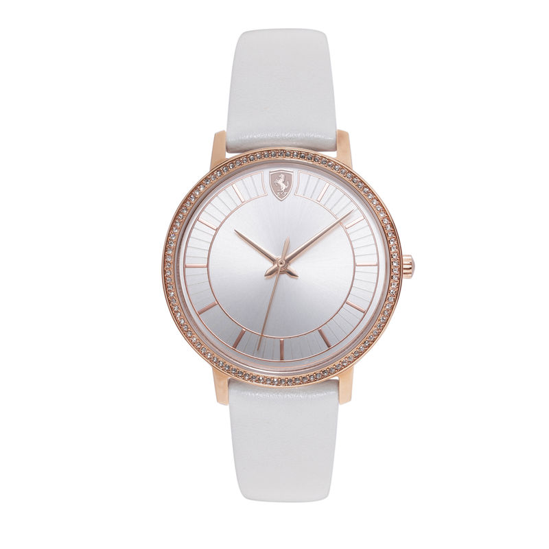 Buy Scuderia Ferrari Donna Ultraleggero Analogue Silver White