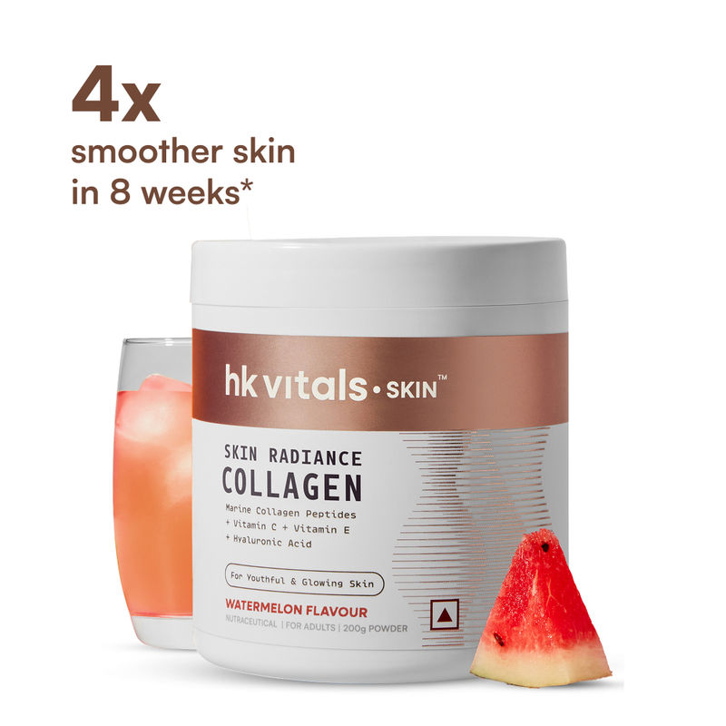 HealthKart HK Vitals Skin Radiance Collagen Supplement Vitamin C, Sodium Hyaluronate - Watermelon