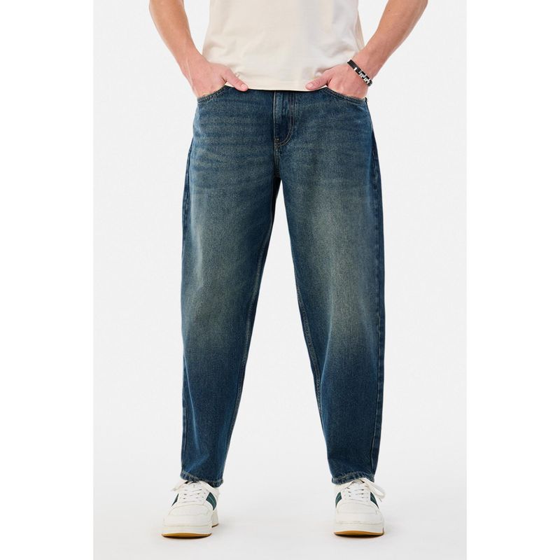 Snitch Blue Denim Relaxed Casual Jeans for Men (36)