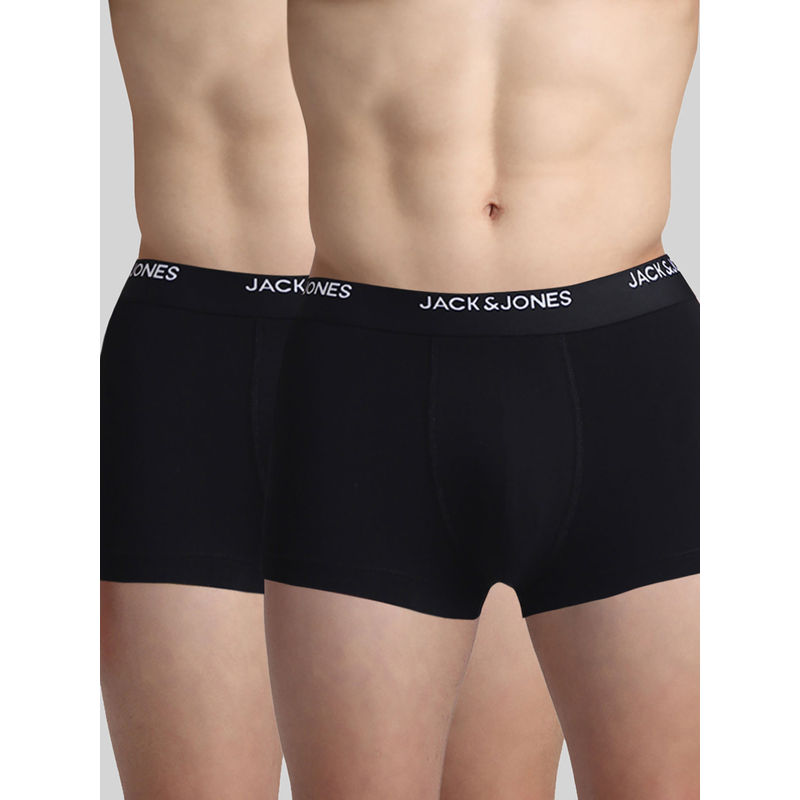 Jack & Jones Men Solid Black Trunk (Pack of 2) (M)