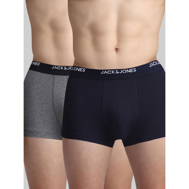 Jack & Jones Men Solid Multicolor Trunk (Pack of 2) (M)