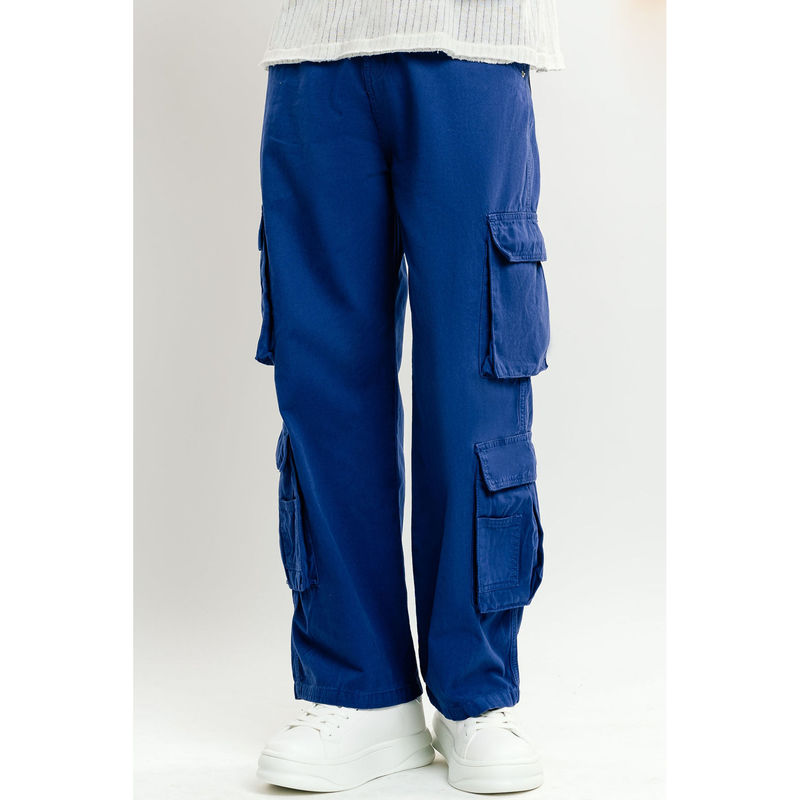 FREAKINS Mens Bright Blue Cargo Pant (32)