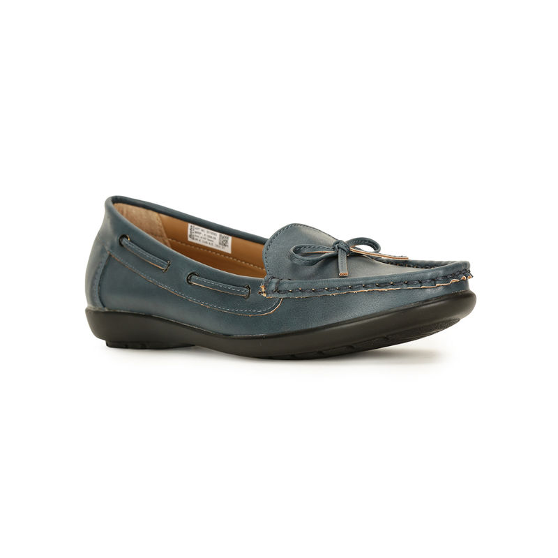 Bata Solid Blue Loafers (UK 6)