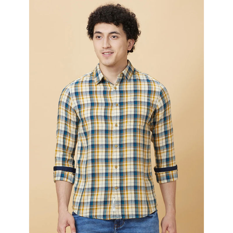 Being Human Men Multi-Color Casual Slim Shirt (L)