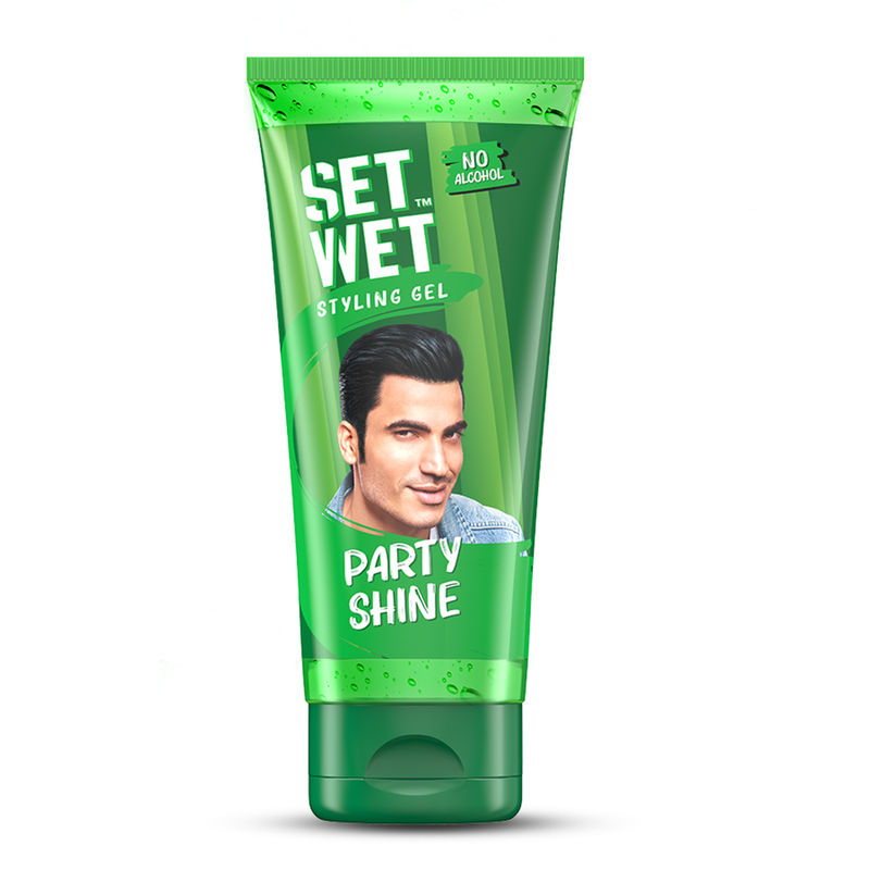 Set Wet Hair Gel for Men Vertical Hold Strong Hold High Shine No Alcohol No Sulphate