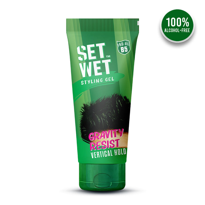 Set Wet Hair Gel for Men Vertical Hold| Strong Hold High Shine | No Alcohol No Sulphate