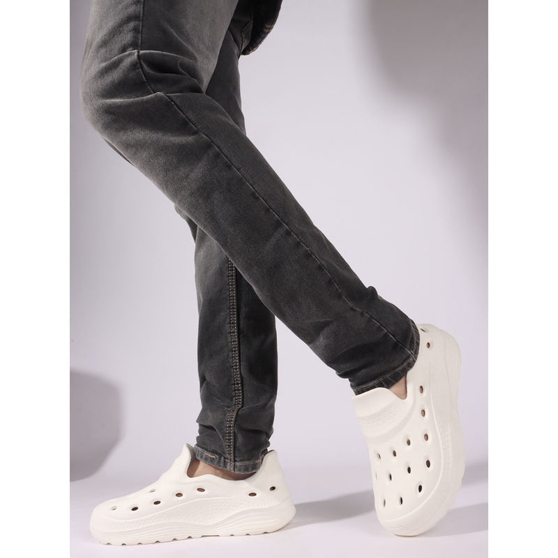 Carlton London Men Breathable Lightweight Comfort Water Clogs White (EURO 41)