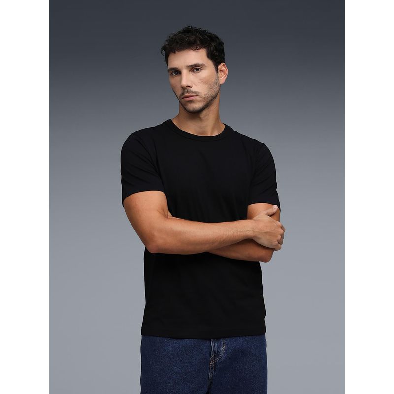 Puma Black Polyester Half Sleeves T-Shirt (S)