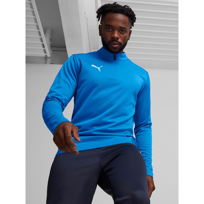 Puma Blue Polyester Full Sleeves T-Shirt (XS)