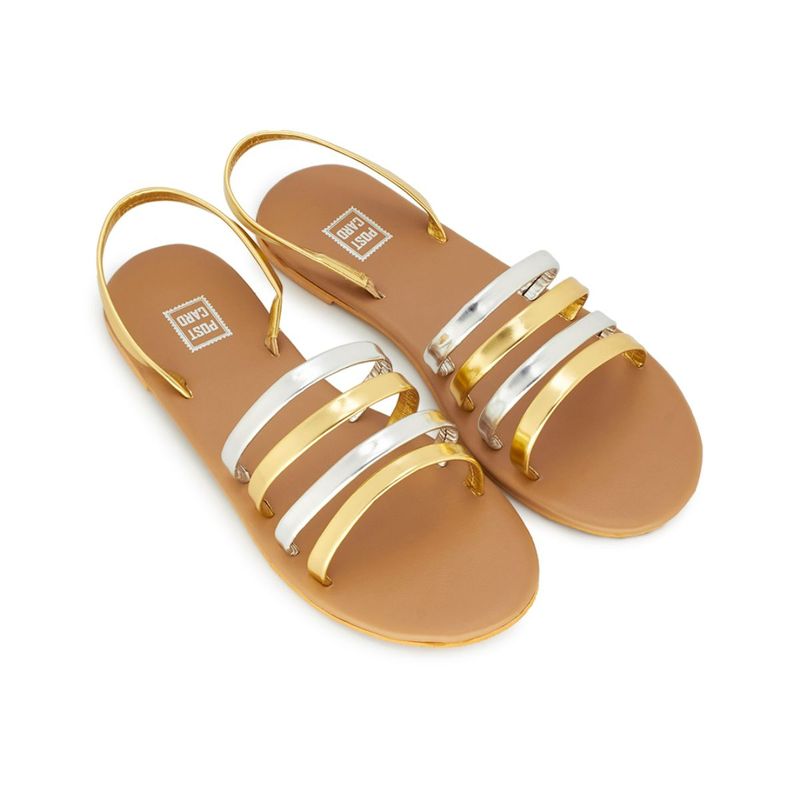 Post Card Solid Tan Sandals (EURO 36)