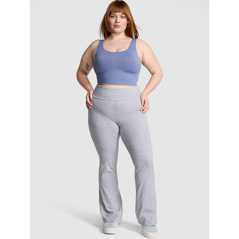 Victoria's Secret Grey All-Day Cotton Fold Over Flare Pant (XS)