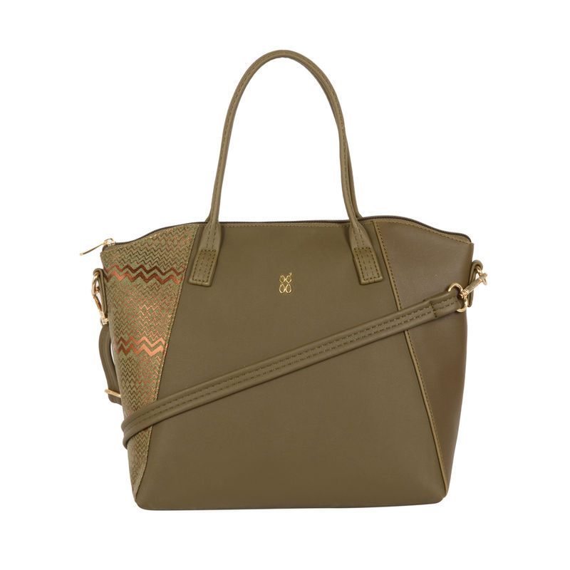 Buy Baggit Remy Green Medium Tote Handbag Online