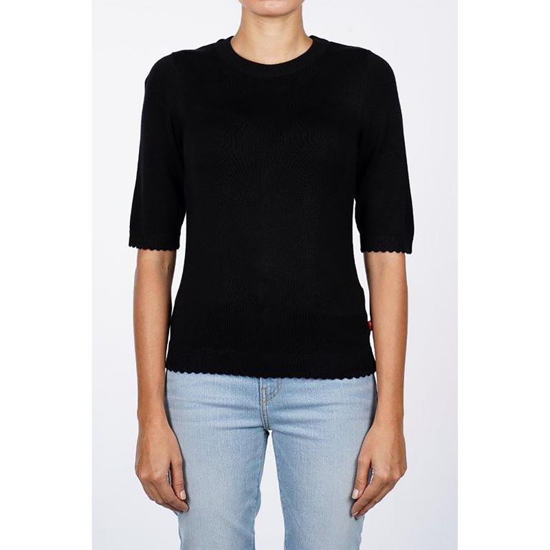 Levi's Womens Solid Black Crew Neck Sweater (S)