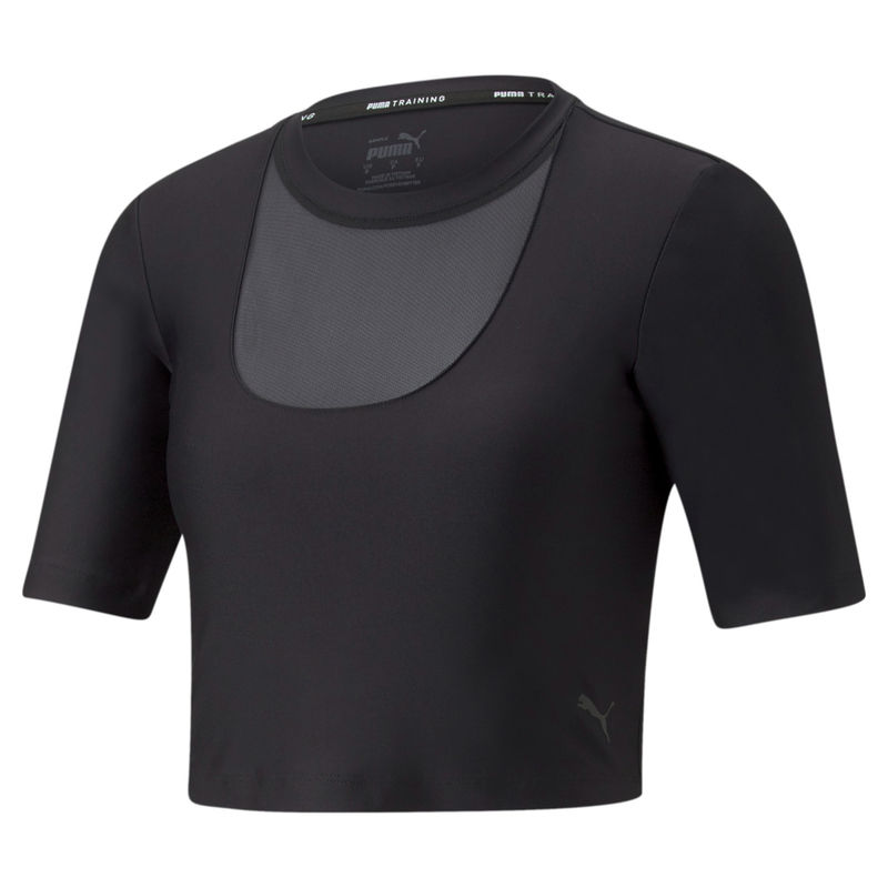 Puma Safari Glam Fashion Women Black T-Shirts (XL)