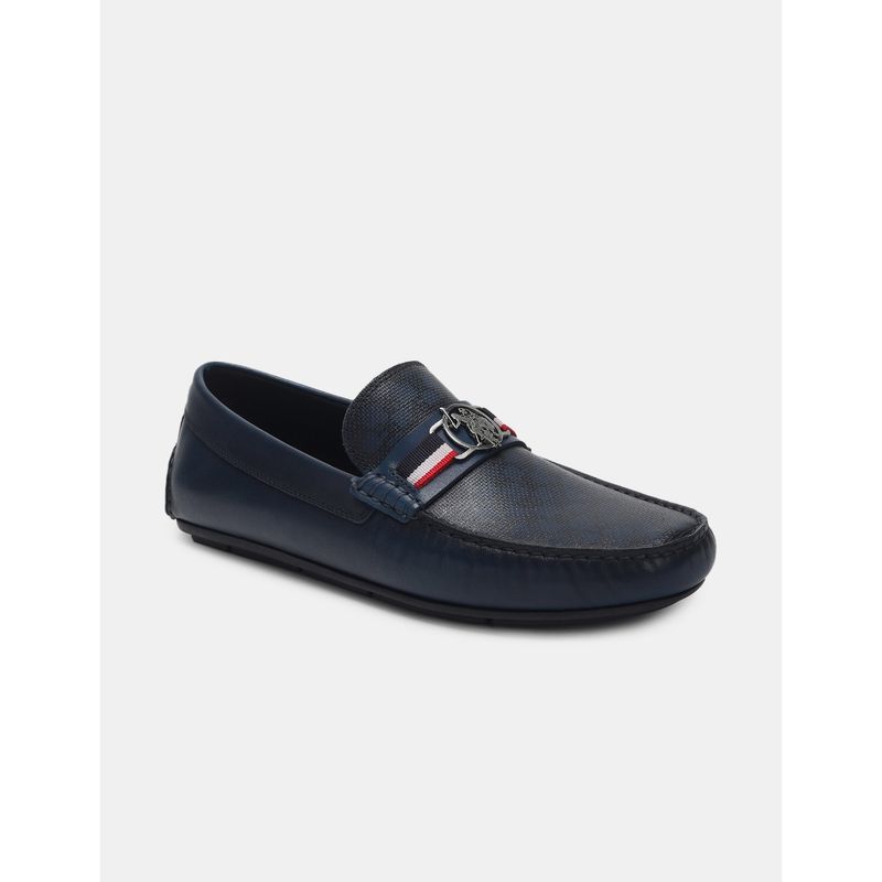 U.S. POLO ASSN. Robson Men Casual Textured Navy Blue Drivers (UK 8)