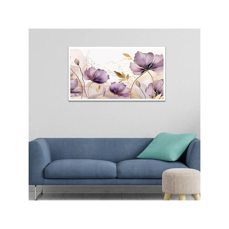 Dekorstation Spring Flower Floating Canvas Painting (12x24 inches)