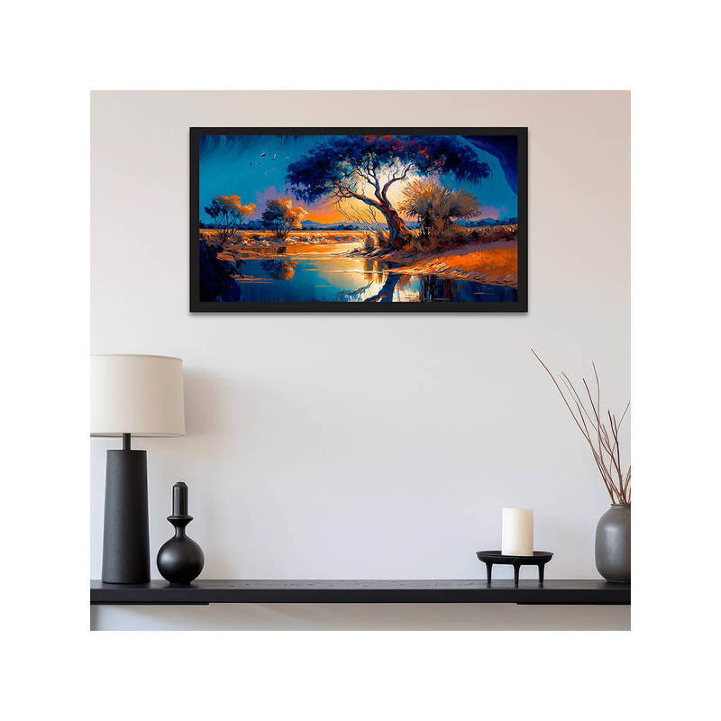 Dekorstation Beautiful Nature Wild African Tropical Jungle Canvas Wall Painting (12x24 inches)