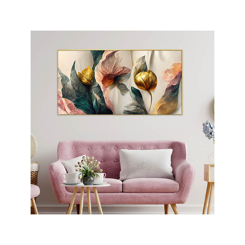 Dekorstation Flower 3D Illustration Canvas Wall Painting (24x36 inches)
