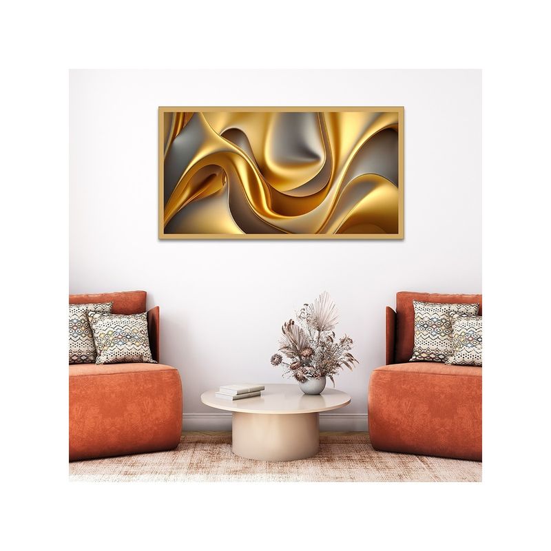 Dekorstation Abstract Modern Canvas Wall Painting (12x24 inches)
