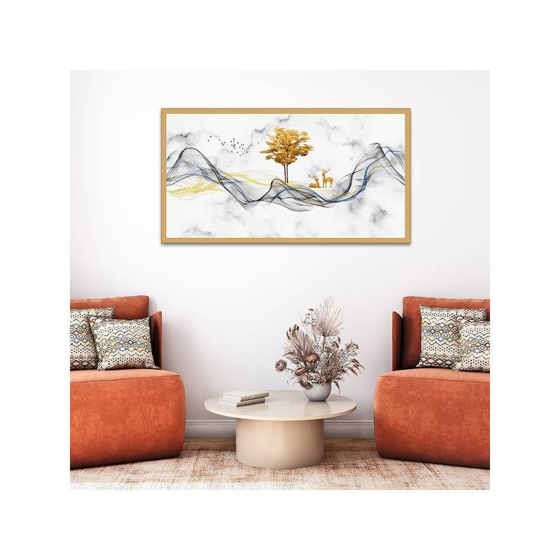 Dekorstation Nature Modern Art Canvas Wall Painting (12x24 inches)