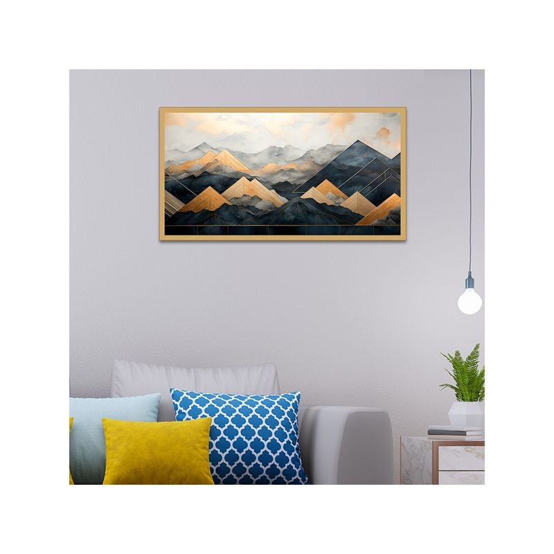 Dekorstation Mountain Floating Canvas Wall Painting (12x24 inches)