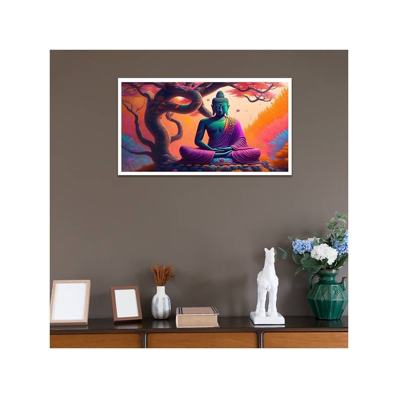 Buy Dekorstation Meditating Buddha Life Canvas Wall Painting Online