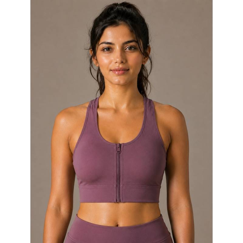 Shop The Edit Lavender Padded Wire free Sports Bra for Women (L)