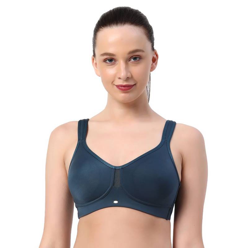 SOIE Full Coverage Minimiser Non Padded Non-Wired Bra-Blue (34DD)