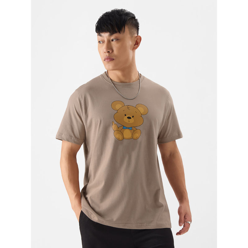 The Souled Store Originals : Beary Cute T-Shirt Taupe (2XL)