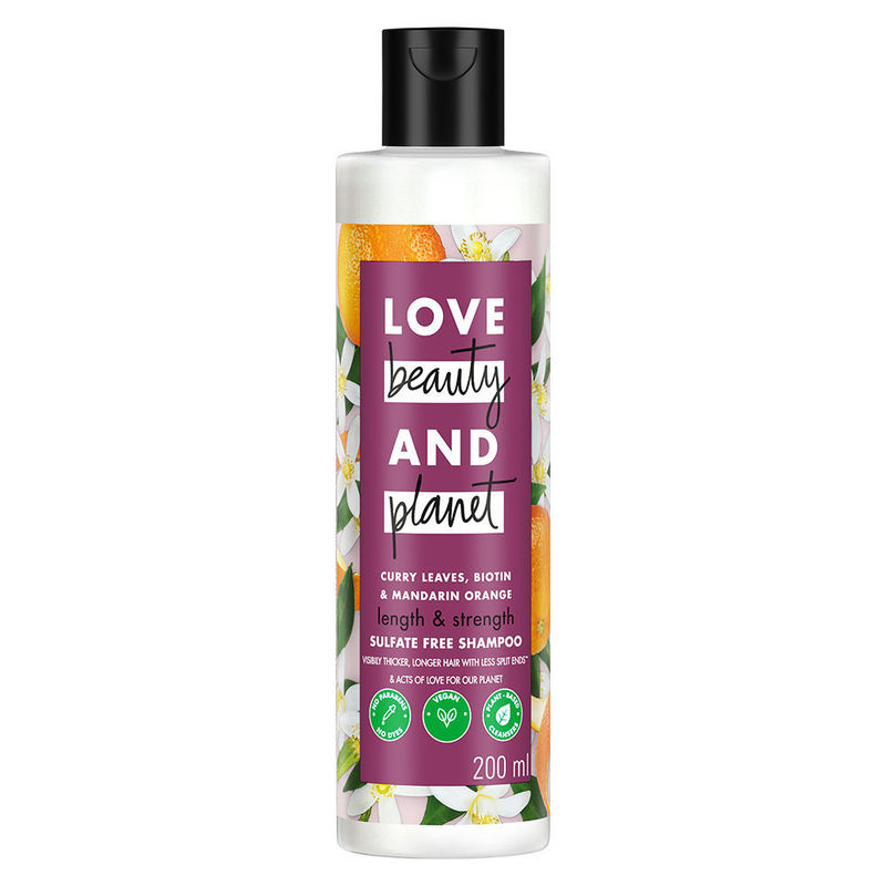 Love Beauty & Planet Curry Leaves & Biotin Sulpate Free Shampoo For Length And Strength