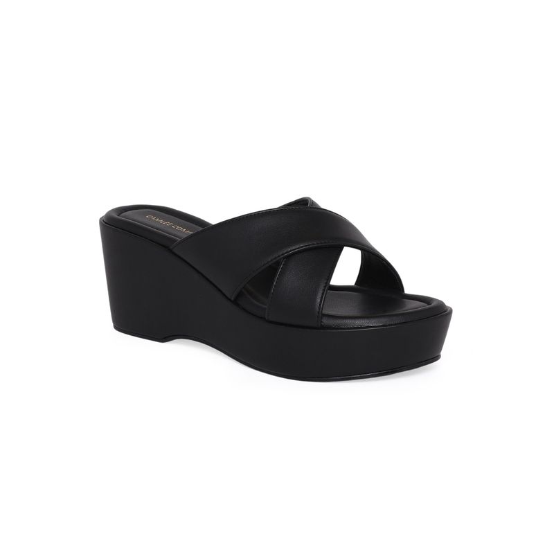 CAMLEE COMFORT Women Freya Black Wedges (EURO 37)