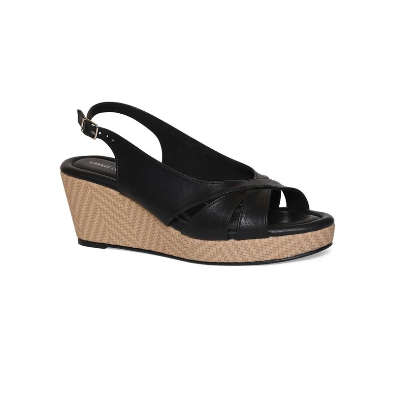 CAMLEE COMFORT Women Mery Black Wedges (EURO 37)