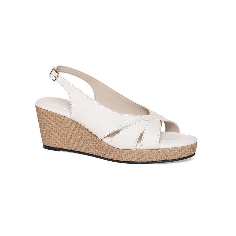 CAMLEE COMFORT Women Mery White Wedges (EURO 38)