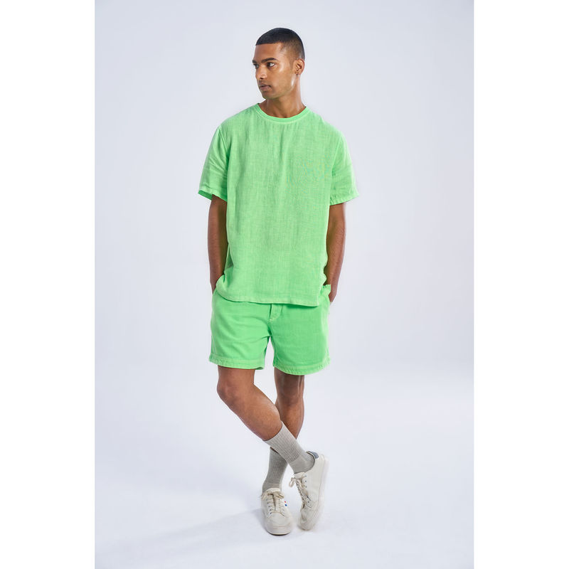 TERRA LUNA Aurora Lime Green Nevis Shorts (S)