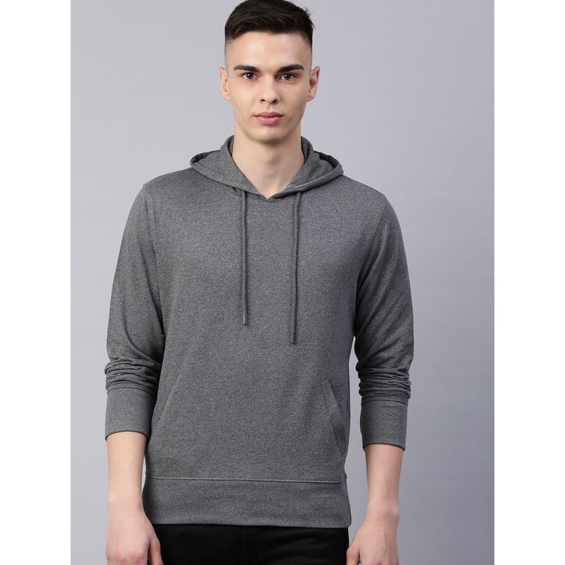 Huetrap Men Solid Hoodie with Pocket (M)