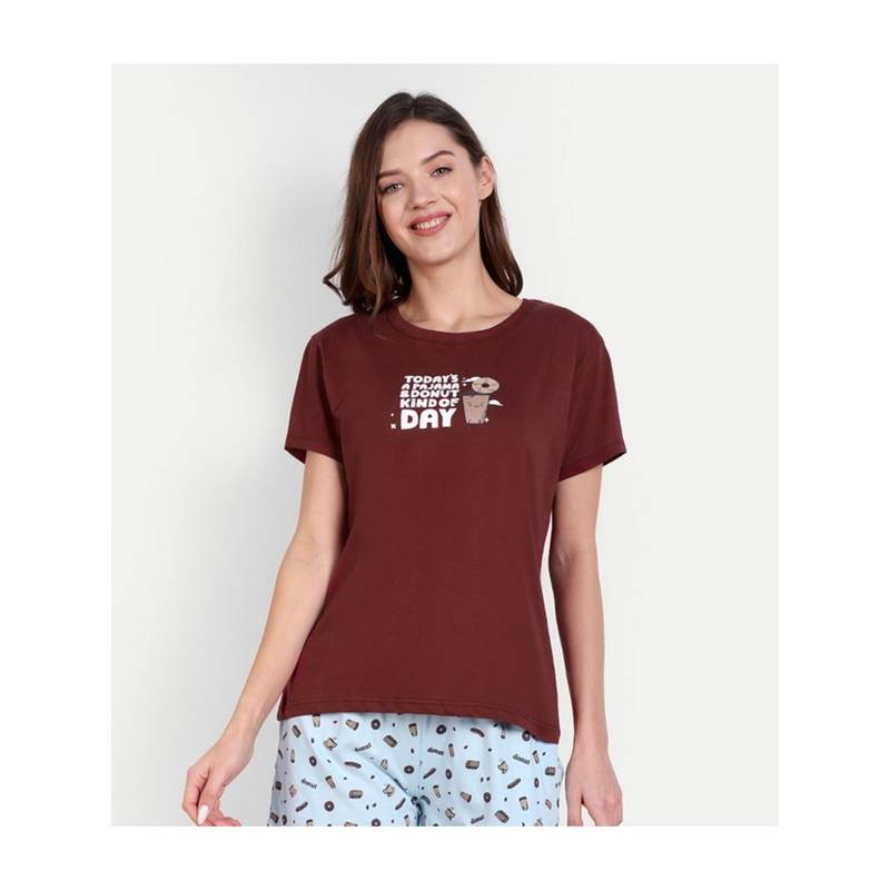 Bedtime Story Maroon Donut T-Shirt (S)