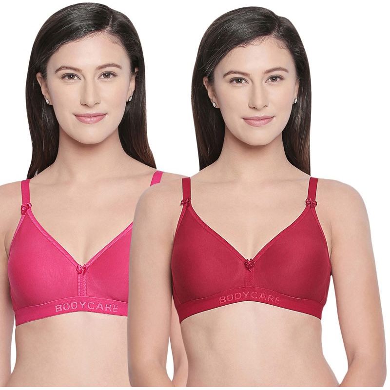Bodycare B, C & D Cup Perfect Coverage Bra-Pack Of 2 - Multi-Color (38D)