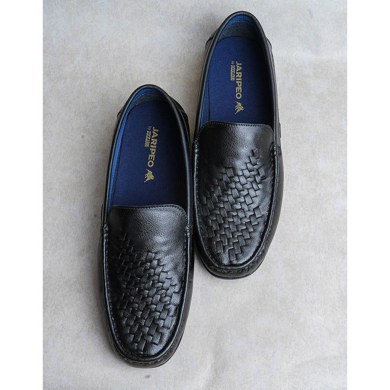 Jaripeo by BUCKAROO Hamel Vegan Leather Black Men Loafers (EURO 40)