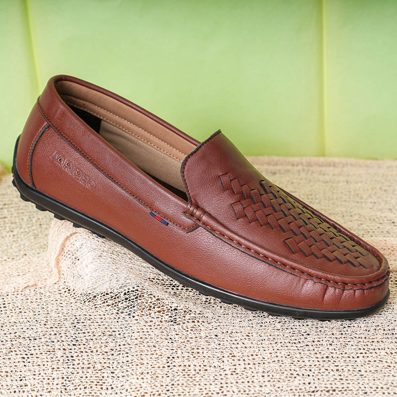 Jaripeo by BUCKAROO Hamel Vegan Leather Brown Men Loafers (EURO 40)