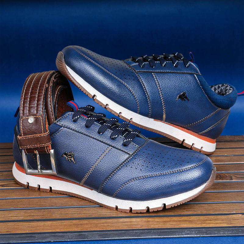 Jaripeo by BUCKAROO Nab Vegan Leather Blue Men Sneakers (EURO 40)