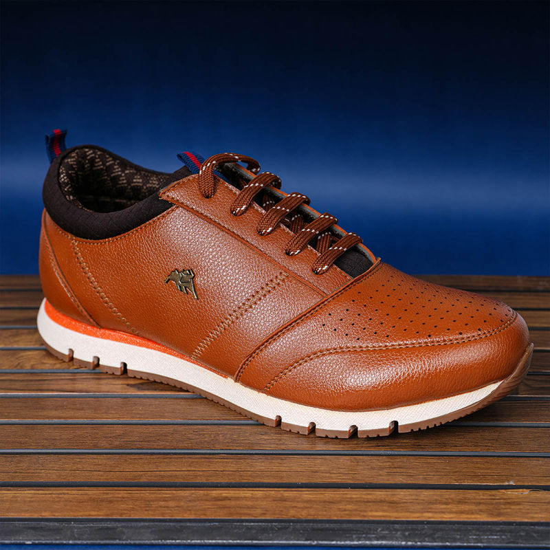 Jaripeo by BUCKAROO Nab Vegan Leather Brown Men Sneakers (EURO 43)