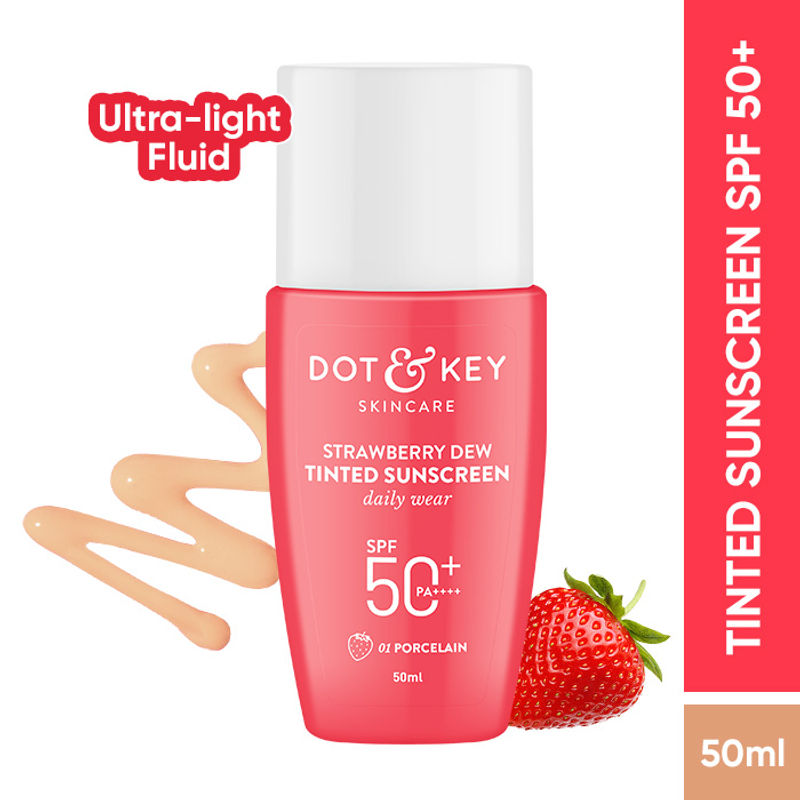 Dot & Key Strawberry Dew Tinted Sunscreen SPF 50+ PA++++ With Niacinamide - 01 Porcelain