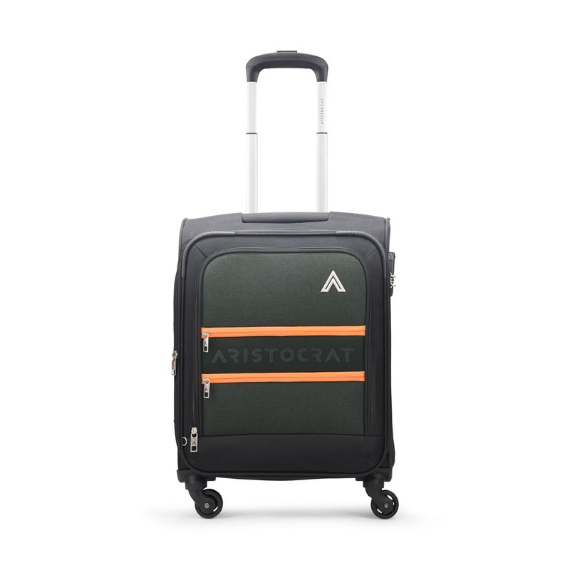 Aristocrat Apache 4W Black Trolley Bag (M)