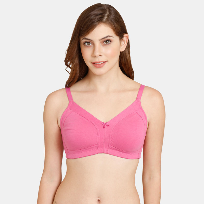 Zivame Rosaline Everyday Double Layered Non-Wired 3/4th Coverage Super Support Bra Fiji Flower (32D)