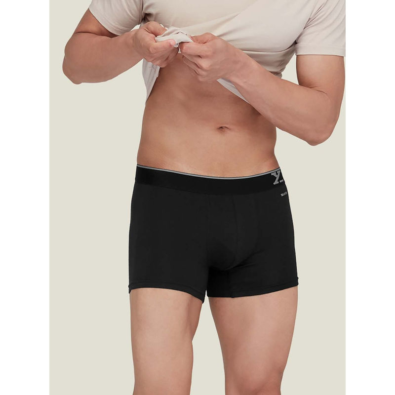 XYXX Men Silver Cotton Underwear Anti-odour Tech Lasting Freshness Black (S)