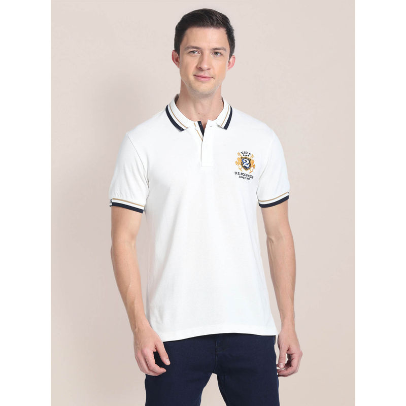 U.S. POLO ASSN. Solid Cotton Polo T-Shirt (S)