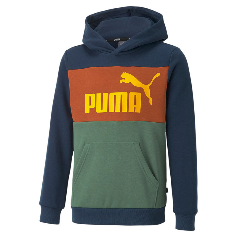 Puma Ess+ Colo Block Boys Blue Hoodie: Buy Puma Ess+ Colo Block Boys ...