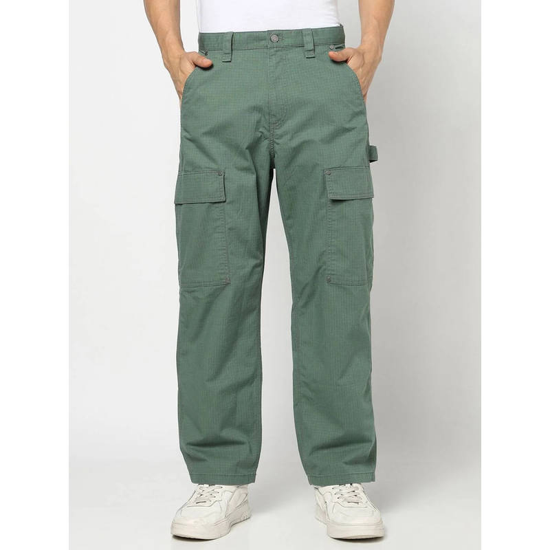 GAP Olive Textured Mid Rise Cargo Trousers (36/29)