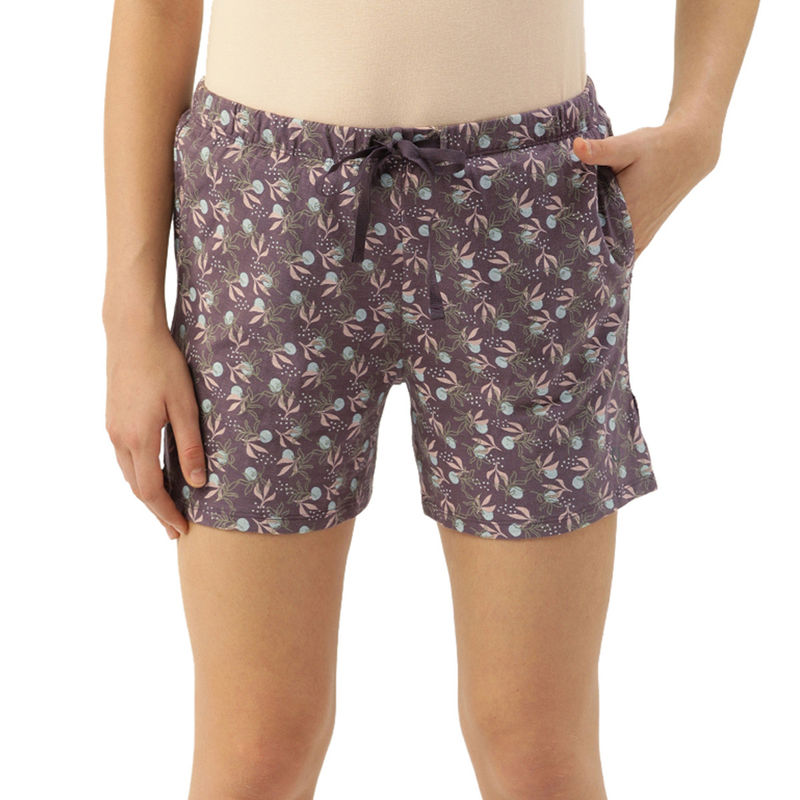 Enamor Essentials E062 Women's Relaxed Fit Basic Cotton Shorts - Multi-Color (XL) - E062